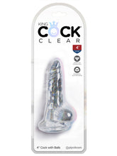 Load image into Gallery viewer, KING COCK CLEAR 4&quot; COCK WITH BALLS
