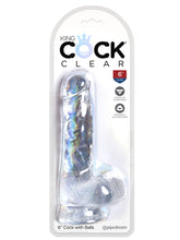 Load image into Gallery viewer, KING COCK CLEAR 6&quot; COCK WITH BALLS
