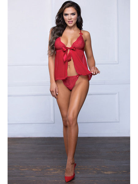 SEVEN TILL MIDNIGHT 11210P CAMISOLE SET RED O/S