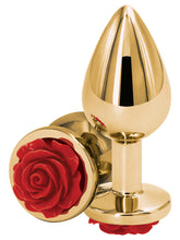 Load image into Gallery viewer, REAR ASSETS MEDIUM GOLD PLUG WITH RED ROSE DIAMONTE
