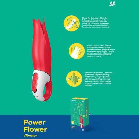 SATISFYER VIBES - POWER FLOWER - RED