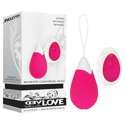 EVOLVED REMOTE CONTROL EGG PINK USB RECHARGEABLE EGG WITH WIRELESS REMOTE