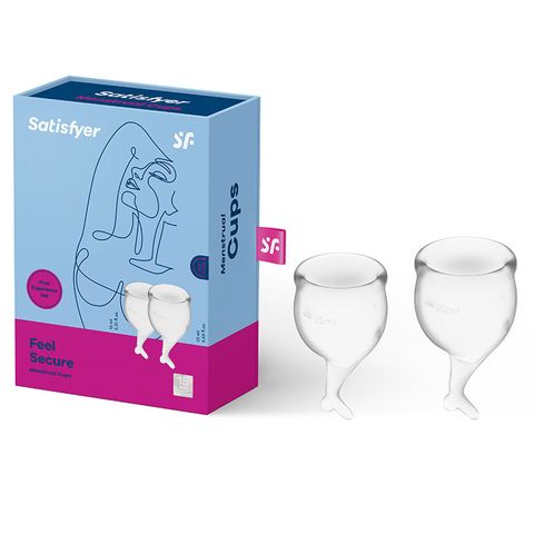 SATISFYER FEEL SECUREMENSTRUAL CUPS - CLEAR