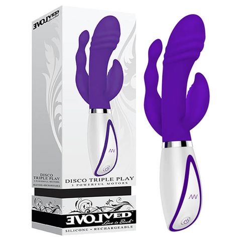 EVOLVED DISCO TRIPLE PLAY PURPLE VIBRATOR