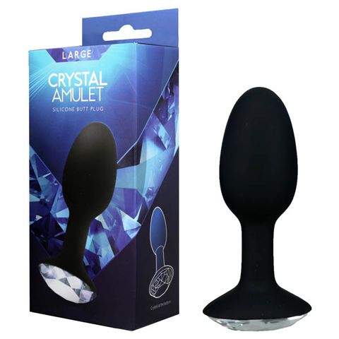 CRYSTAL AMULET SILICONE BUTT PLUG LARGE