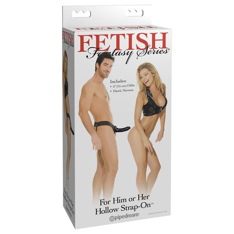 FETISH FANTASY HOLLOW STRAP-ON HIM/HER BLACK