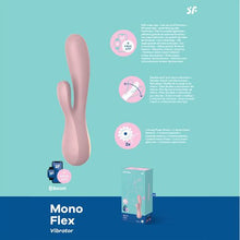 Load image into Gallery viewer, SATISFYER MONO FLEX RABBIT VIBRATOR WITH FLEXIBLE SHAFT AND APP CONTROL - MAUVE
