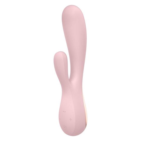 SATISFYER MONO FLEX RABBIT VIBRATOR WITH FLEXIBLE SHAFT AND APP CONTROL - MAUVE