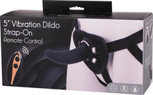 Load image into Gallery viewer, 5 VIBRATION DILDO STRAP-ON BLACK
