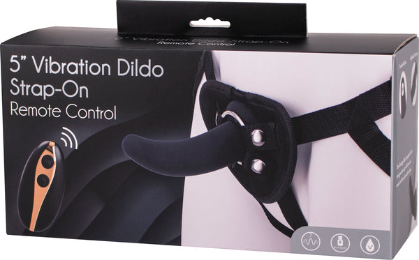 5 VIBRATION DILDO STRAP-ON BLACK