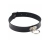 LIL CHO002 BLACK CHOKER WITH 1 SILVER RING