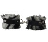 Load image into Gallery viewer, HAN011BRN LOVE IN LEATHER FLEECE CUFFS
