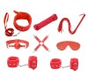 Load image into Gallery viewer, LOVE IN LEATHER KIT001 RED 9 PIECE BONDAGE KIT - RED
